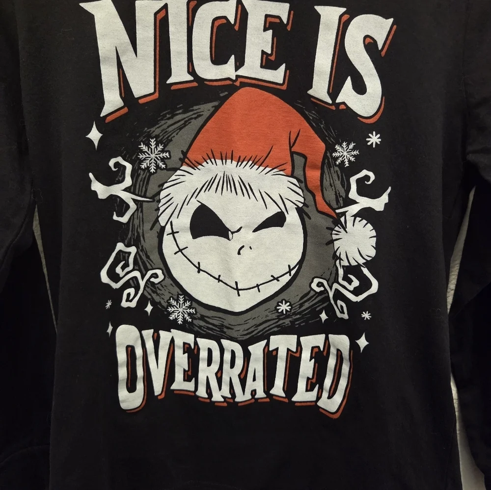 Disney Black Long Sleeve Shirt with Jack Skellington Graphic